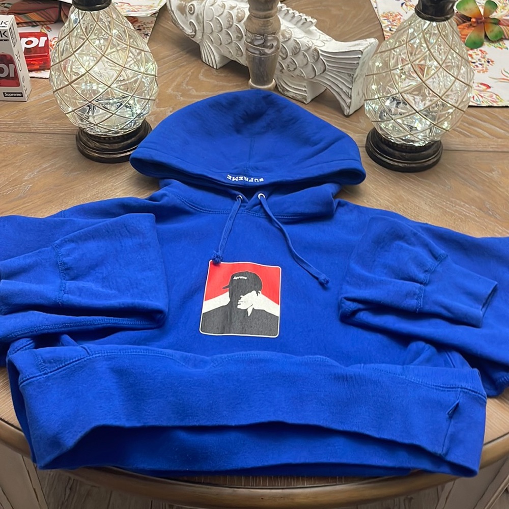 Supreme Hoodie. Red And Blue. Wore One Time. Gem